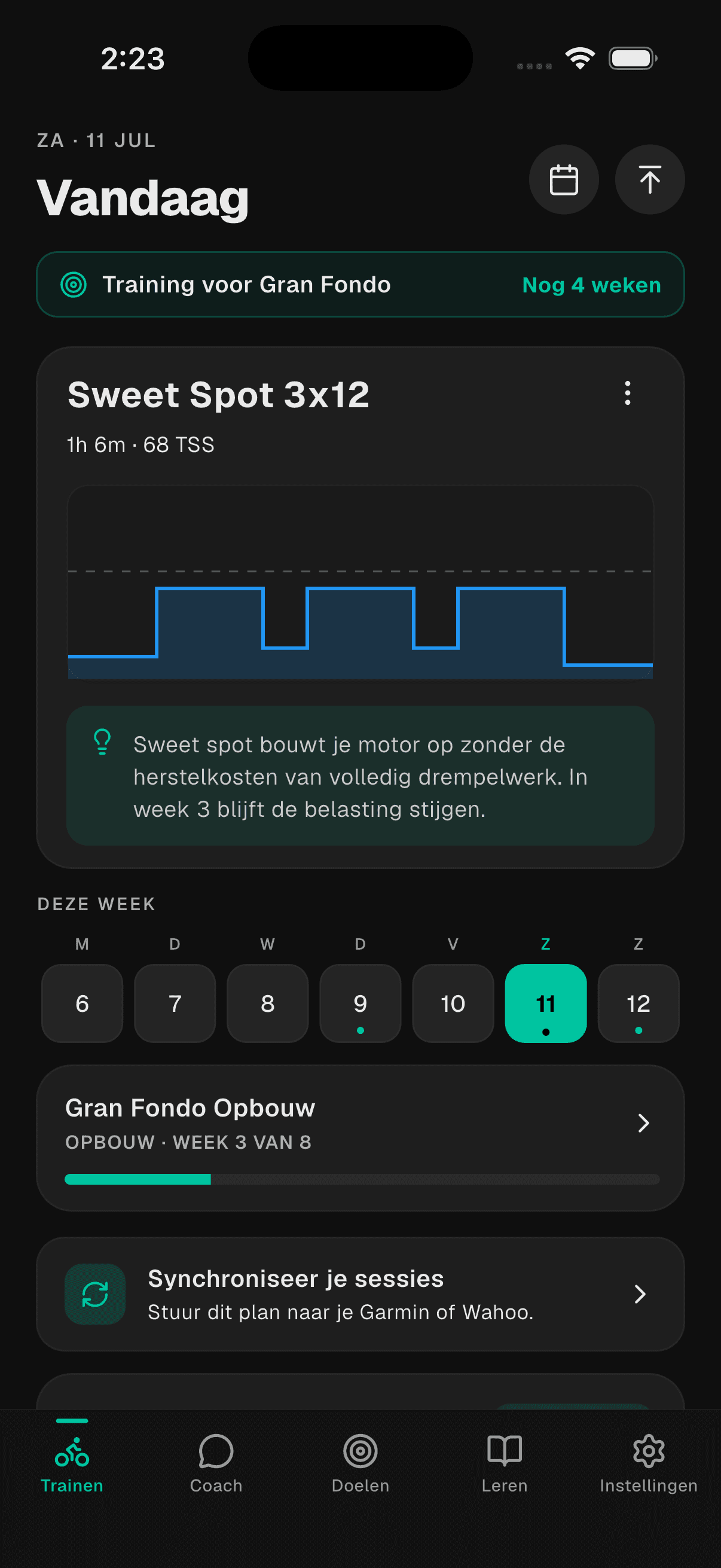 WattsUp app home screen